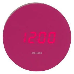 Karlsson 5981BP ceas LED de design cu alarmă roz,dia. 9 cm