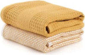 Set 2 prosoape baie BETTY, galben, bumbac, 40x60 cm