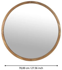 Oglindă de perete Eglo 425038 BANI d. 70 cm maro