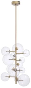 Lustra design LUX cu 13 surse de lumina Ezra alama antic 114372 HZ