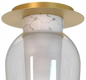 Plafoniera design modern Nora auriu/ marmura alba