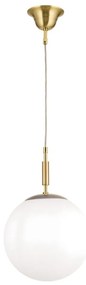 Lustra, Pendul realizat manual ARTDESIGN 25cm, alama mat/ alb opac