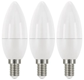 Set 3 becuri cu LED EMOS Classic Candle Neutral White, 5W E14