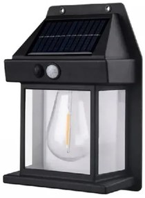 Solar Interaction 888 Lampă solară de perete pentru grădină - neagră
