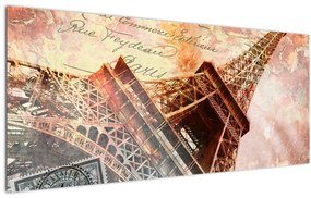 Tablou - Turnul Eiffel în stil vintage (120x50 cm)