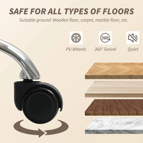 HOMCOM Scaun de Birou Masant Vibrant la 4 Puncte cu Funcție de Dondolo și Încălzire, Scaun de Birou, Scaun pentru Birou în Piele PU cu Brațe Pliabile și Înălțime Reglabilă, Negru | Aosom Romania