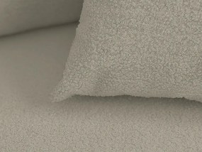 Canapea extensibila de colt SMART BOUCLE, gri-bej, reversibila, 232x143 cm