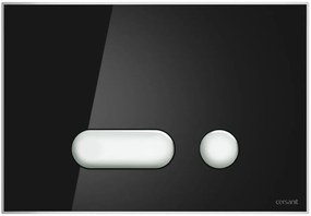 Cersanit Intera buton de spălare pentru WC crom lucios-negru S97-023