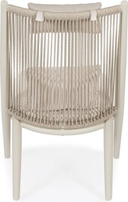 Fotoliu de grădină bej din metal Aloha – Bizzotto