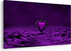 Tablou ci inima violetă (90x60 cm)