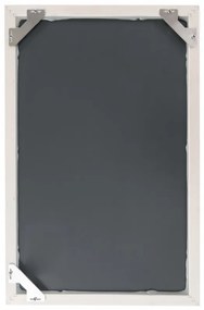 Oglinda dreptunghiulara cu rama din polistiren alba/maro/aurie Gilbert, 57,5cm (L) x 37,5cm (W) x 1,6cm (H)