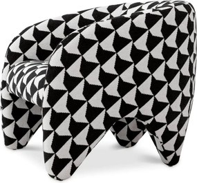 Fotoliu elegant design LUX Toledo, Zenith alb/ negru