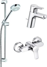 Set baterie lavoar baterie dus si set dus Kludi Pure&Easy crom