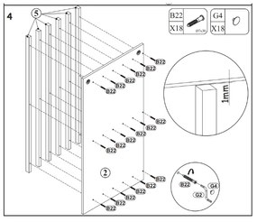 Set mobila living, suspendata, prindere perete, cu riflaj inclus, usi deschidere prin apasare, vitrina cu led, stejar  negru mat riflaj, 220 cm