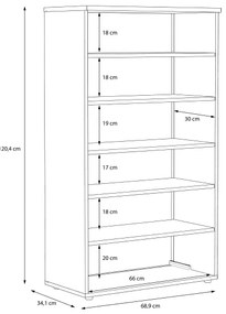 Pantofar ETON, stejar sonoma/alb