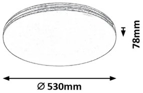 Rabalux 3411 - Plafonieră LED OSCAR, 36W, 230V, rotundă