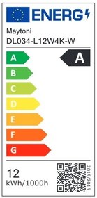 Spot LED incastrabil design modern IP65 Zoom alb 1040lm