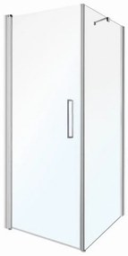 Cabină de duș pătrată Monica MONICA80 cu ușă batantă, 80x80x190 cm