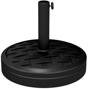 Outsunny Bază pentru Umbrelă cu Manivelă Rotativă și Design Împletit, Ø45x36 cm, Negru | Aosom Romania