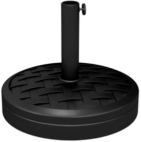 Outsunny Bază pentru Umbrelă cu Manivelă Rotativă și Design Împletit, Ø45x36 cm, Negru | Aosom Romania