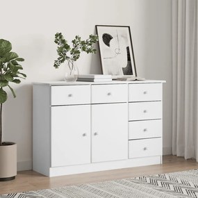 vidaXL Dulap ALTA, alb, 112x35x73 cm, lemn masiv de pin