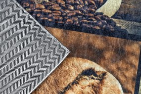 ANDRE 50090 covor lavabil Cafea bucatarie, anti-alunecare - maro