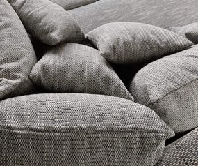 Colțar U XXL cu taburet inclus Justin Grey 400x200 cm