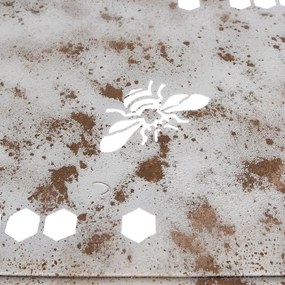 Masa de exterior, alb, din metal, cu aspect vintage, Abeille I