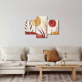 Tablou - Plante și cercuri (90x60 cm)