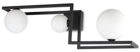 Plafoniera design geometric Angolo pl3 negru