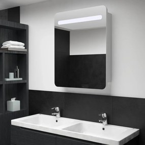 285118 vidaXL Dulap de baie cu oglindă și LED-uri, 60 x 11 x 80 cm