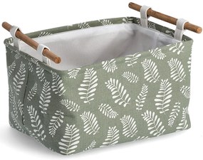 Cos depozitare, bumbac, motiv frunze