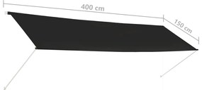 Copertina retractabila, antracit, 400 x 150 cm Antracit, 400 x 150 cm
