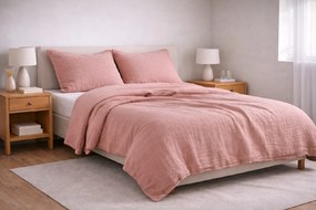 Lenjerie de pat din muselina MOELLIN roz vechi Dimensiune lenjerie de pat: 70 x 90 cm | 140 x 200 cm