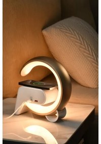 Lampă LED RGB dimabilă cu ceas deșteptător și încărcare Qi Immax 08986L 30W/230V auriu