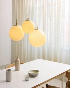 Halo Design 748587 - Pendul pe cablu CANDY 1xE27/25W/230V, Ø 30 cm, bej/alamă