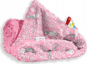 ShopJK PĂTURĂ PENTRU CĂRUCIOR CU PERNĂ IEPURE 75x100 CM