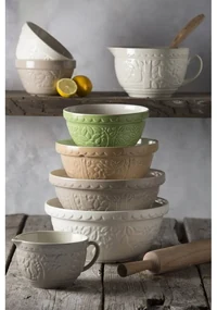 Bol din ceramică cu gură de scurgere Mason Cash In the Forest, 1,9 l, alb