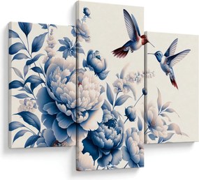 Tablou - Colibri deasupra florii (90x60 cm)