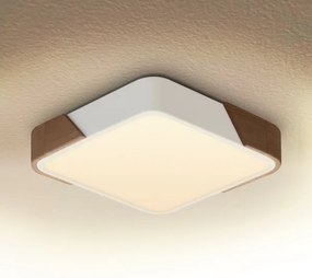Brilagi - Plafonieră LED PILANA LED/24W/230V, stejar/alb, 32 x 32 cm