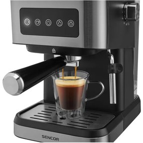 Sencor - Espressor cu pârghie 1050W/230V, negru/crom mat