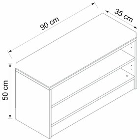 Dulap pentru pantofi Noarah (alb). 1102394