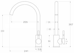 ALVEUS - Chiuvetă de bucătărie BASIC 78 x 43,5 cm + baterie pentru chiuvetă VIOLA 36,7 cm inox