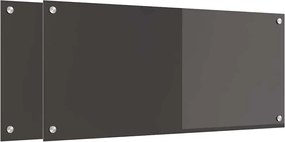 vidaXL Panou de bucătărie 2 pcs Gri închis 90 x 40 cm