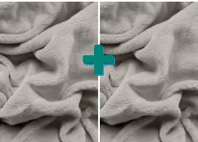 2x Cearsaf Cocolino microplus cu elastic SOFT 90x200 cm gri deschis