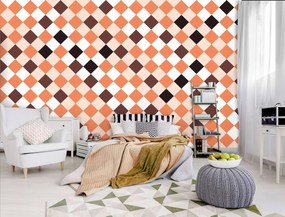 Fototapet - Mozaic - gresie portocalie (152,5x104 cm), în 8 de alte dimensiuni noi