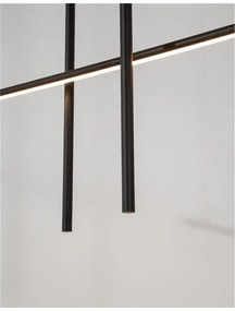 Lustra LED design liniar ELETTRA negru