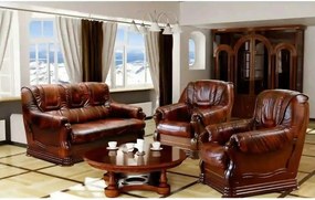 Set canapea cu fotolii PARMA 311 pachet special din piele naturala