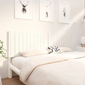 818891 vidaXL Tăblie de pat, alb, 205,5x4x100 cm, lemn masiv de pin