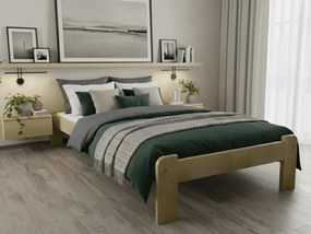 Pat de o persoana ADA 80x200 cm, pin Saltele: Fara saltea, Somiera pat: Cu lamele curbate